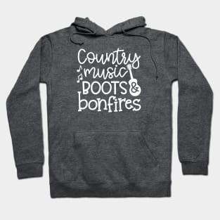 Country Music Boots and Bonfires Guitar Cute Hoodie